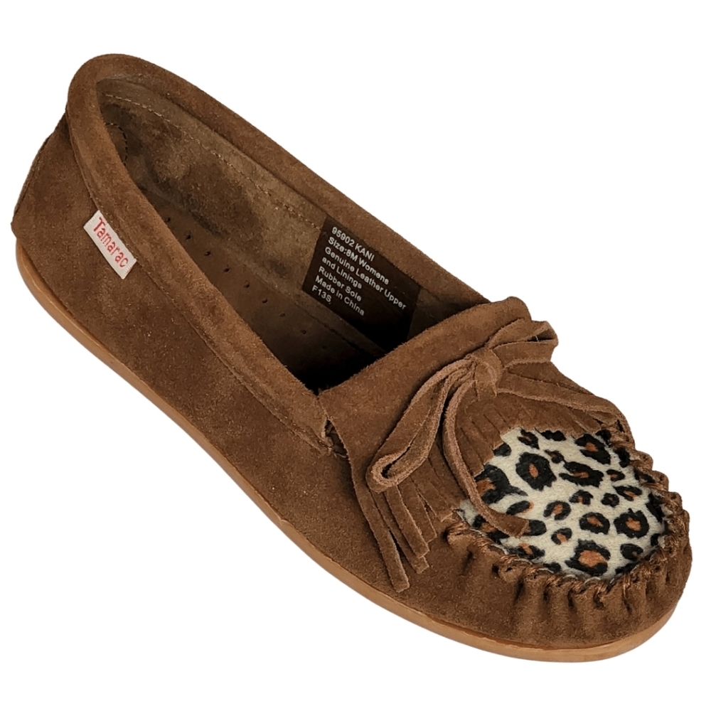 Tamarac Leopard Slippers - fit small 8